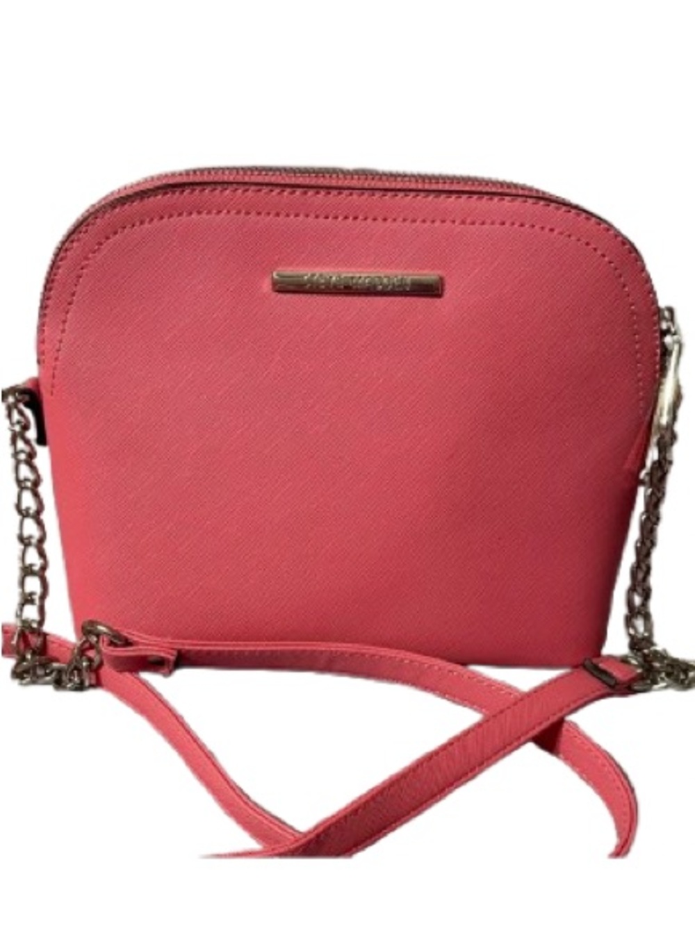 Steve Madden Hot Pink BMAGGIE Dome Crossbody Bag With Silver Hardware NWOT